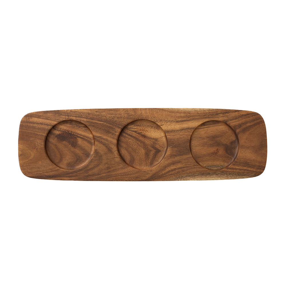 Wooden Dipping Bowl Tray