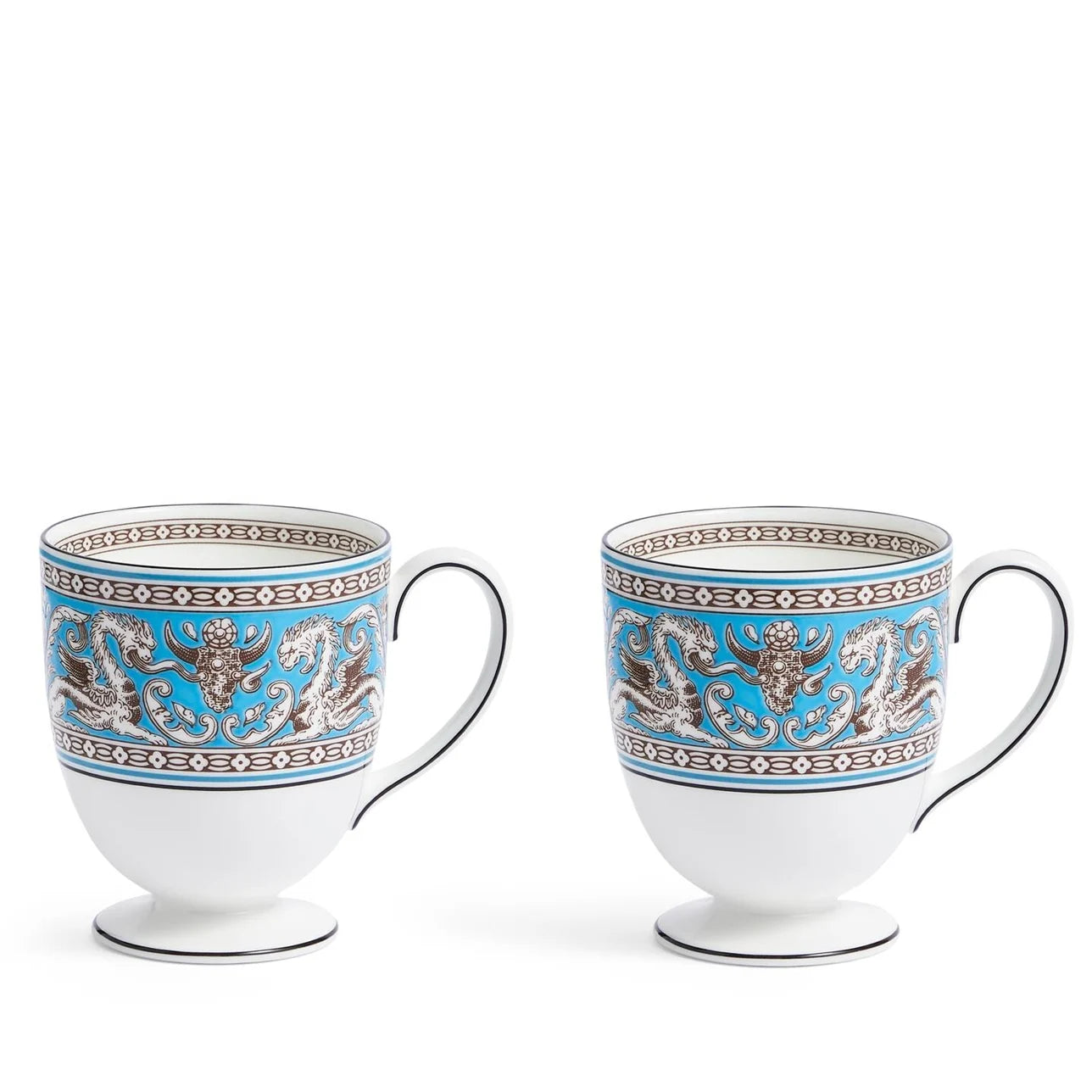 Florentine Turquoise Mug, Set of 2