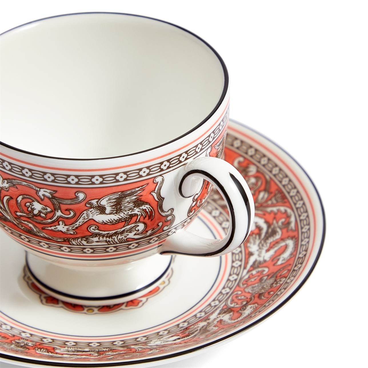 Florentine Salmon Teacup Saucer
