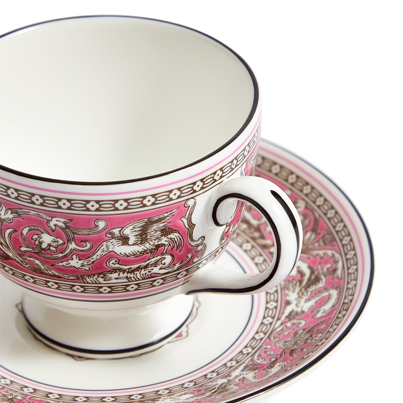 Florentine Fuchsia Teacup Saucer