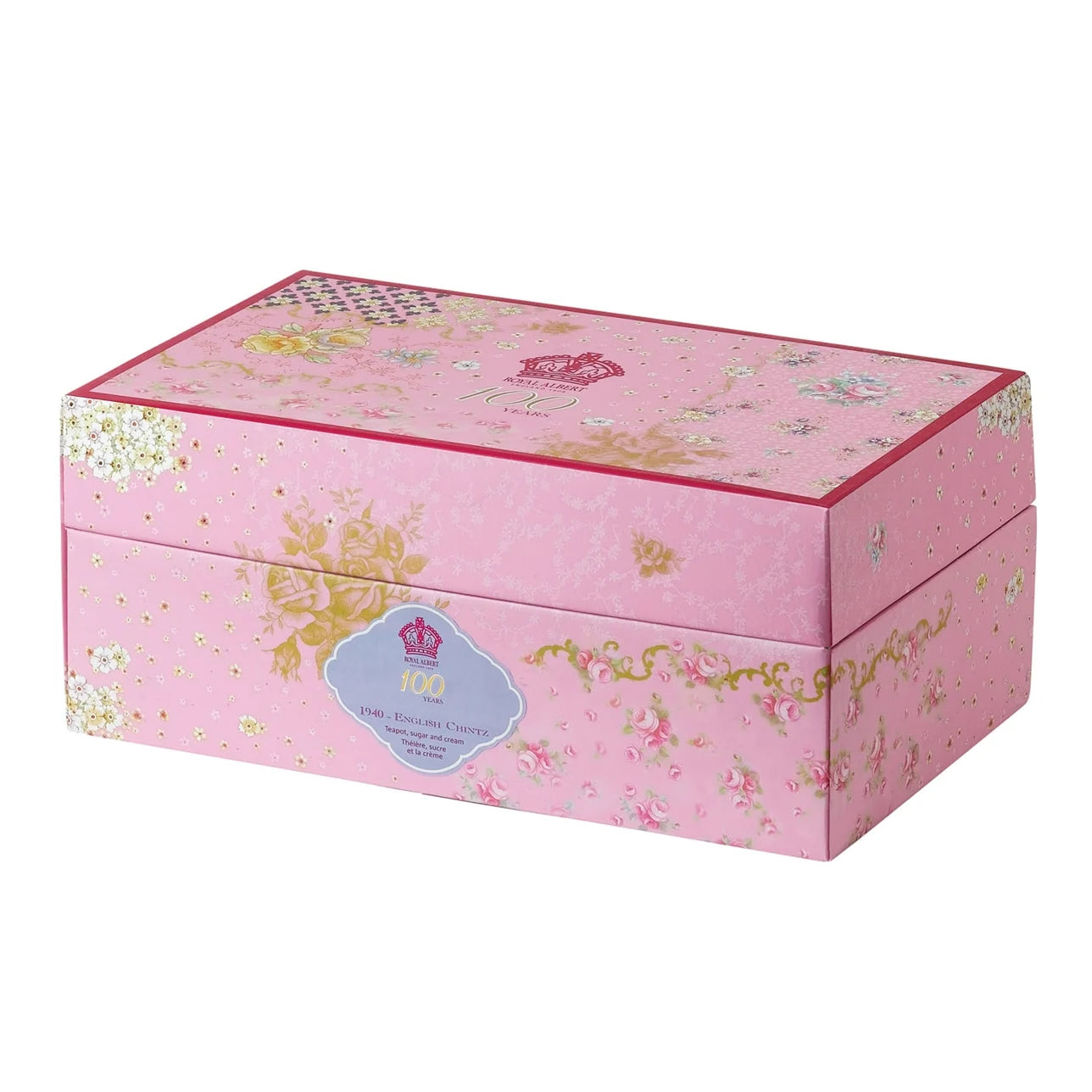 1940 English Chintz 3-Piece Tea Set