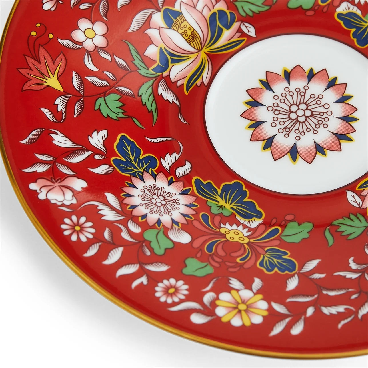 Crimson Orient Teacup & Saucer Set