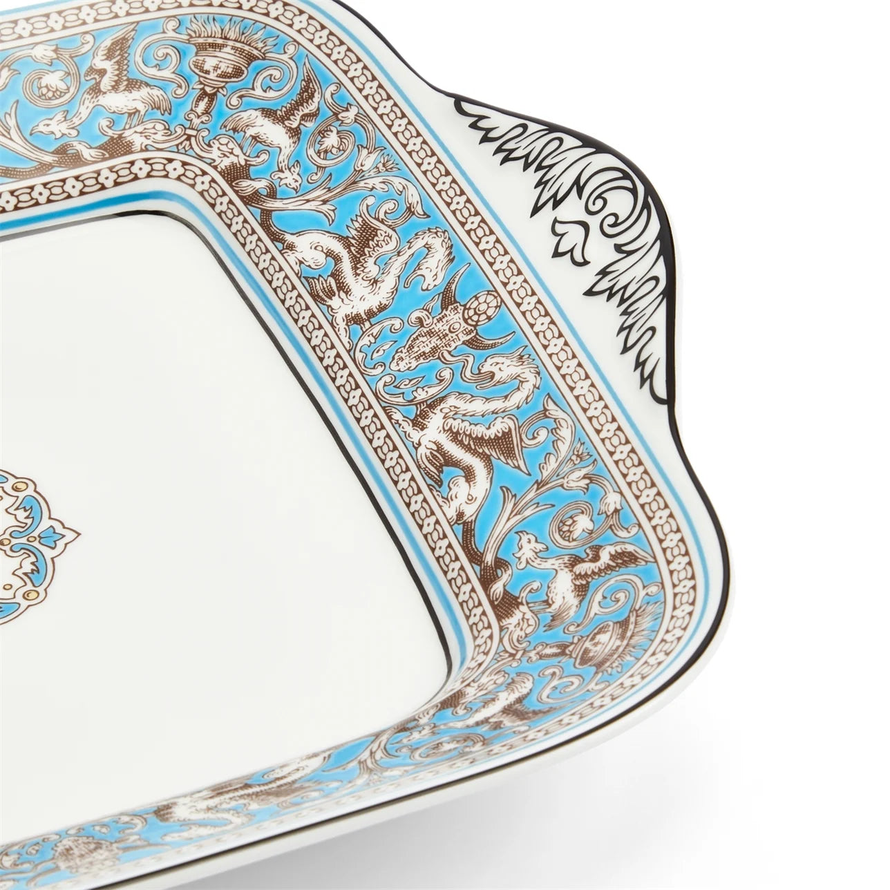 Florentine Turquoise Square Cake Plate