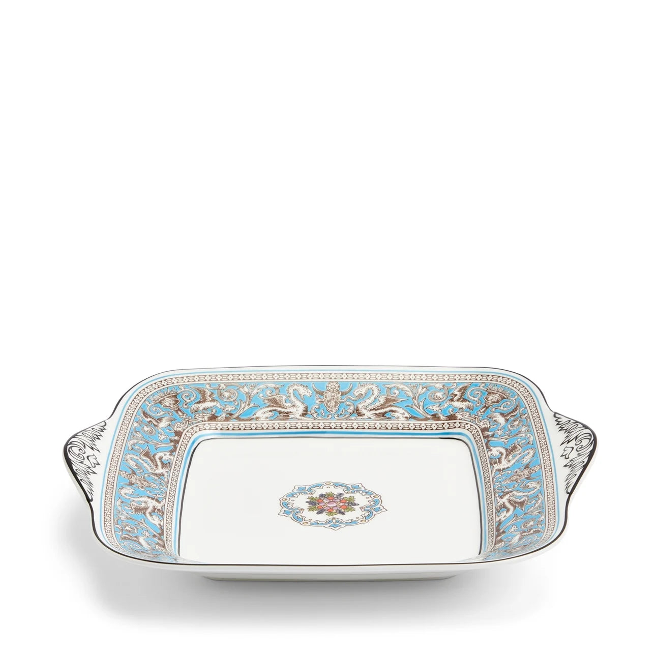 Florentine Turquoise Square Cake Plate