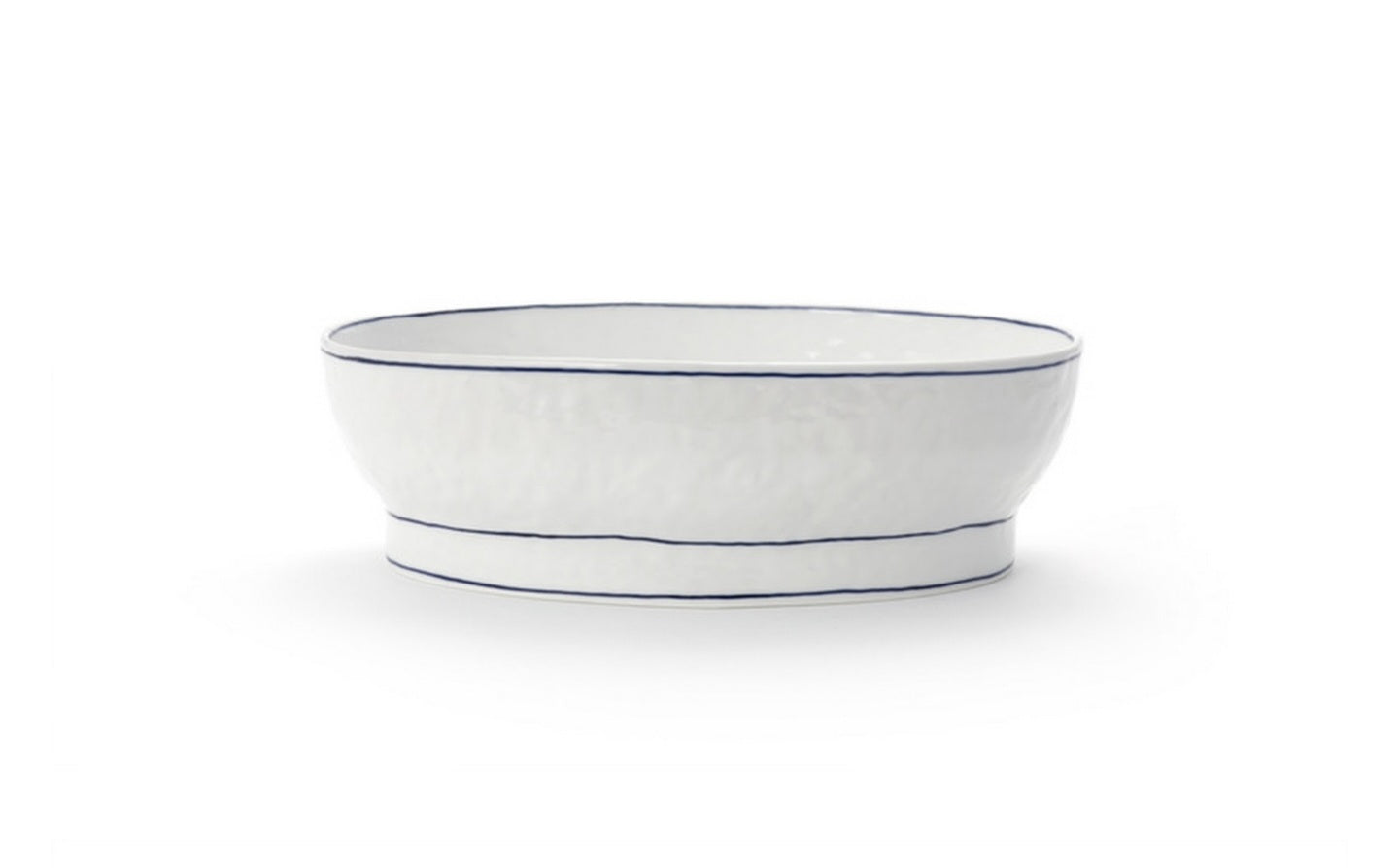 Footed crescent-shaped bowl