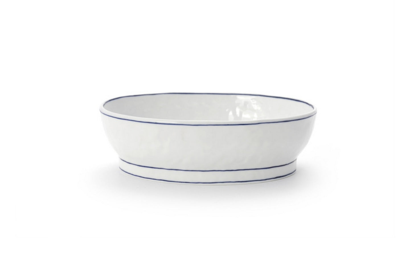Footed crescent-shaped bowl