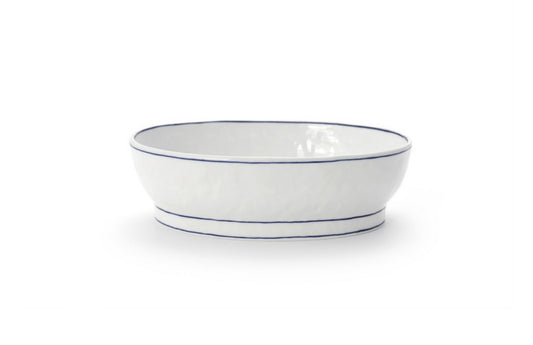 Footed crescent-shaped bowl