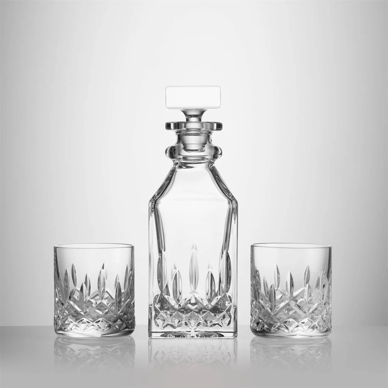 Lismore Connoisseur Square Decanter, 16.5oz & Tumbler, 16oz, Set of 2
