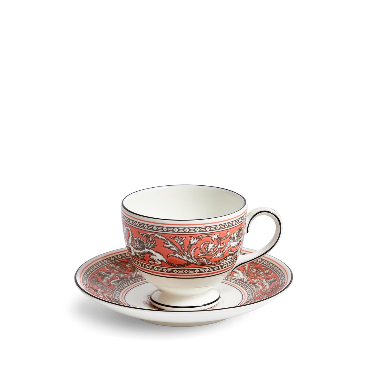 Florentine Salmon Teacup Saucer