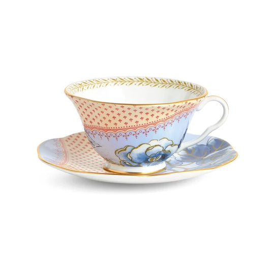 Blue Peony Teacup & Saucer