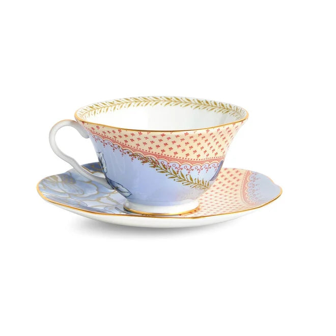 Blue Peony Teacup & Saucer