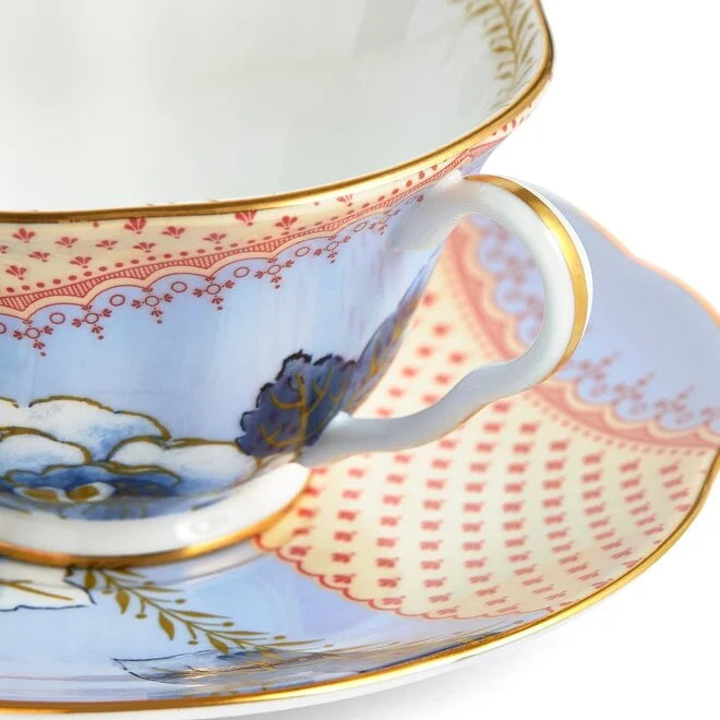 Blue Peony Teacup & Saucer